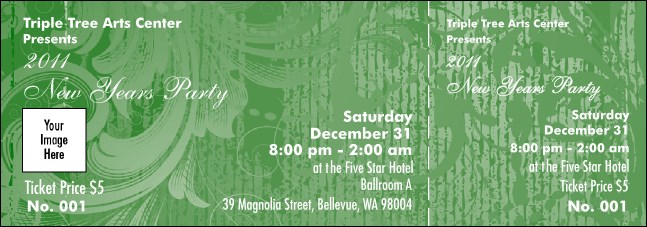 Year Classic Green General Admission Ticket Product Front
