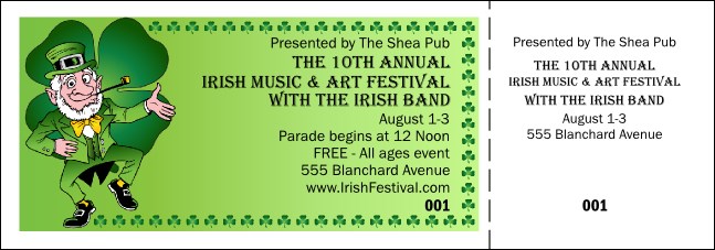 St. Patrick's Day General Admission Ticket 002