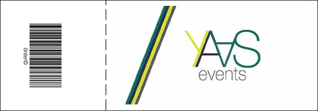 Blue and Black General Admission Ticket Product Back