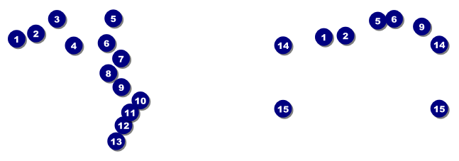 Blue and Black General Admission Ticket Front Field Markers