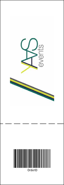 Blue Flowers ticket Product Back