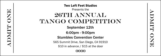 All Purpose General Admission Ticket 001 Product Front