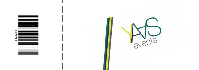 Yellow and White General Admission Ticket Product Back