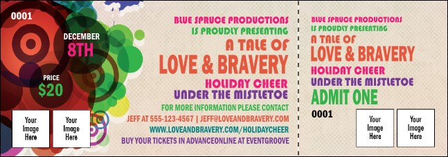 Colour Circles Event Ticket Product Front