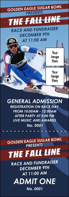 Ski Race Event Ticket Product Front