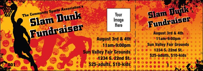 Basketball Dunk General Admission Ticket Product Front