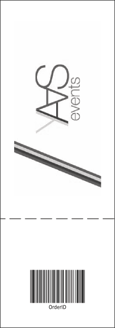 All Purpose Black & White Big Logo Event Ticket Product Back