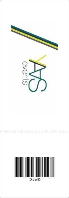 Paper Christmas Tree Event Ticket Product Back