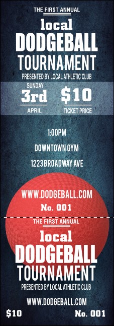 Dodgeball Event Ticket Product Front