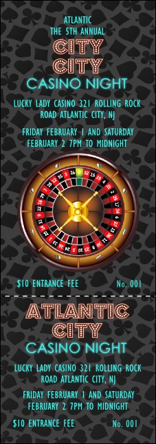 Casino Event Ticket Product Front