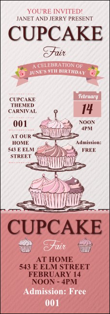 Cupcake Event Ticket Product Front