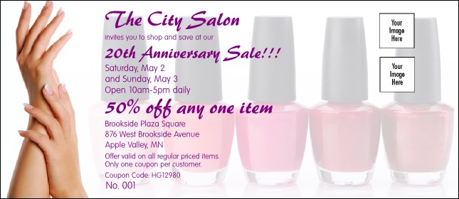 Nail Salon Coupon Product Front