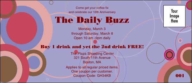 Purple Party Circles Coupon 2