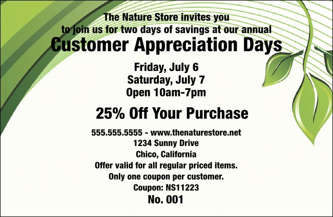 Green Leaf Coupon Product Front