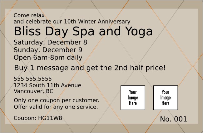 Argyle Coupon 2 Product Front