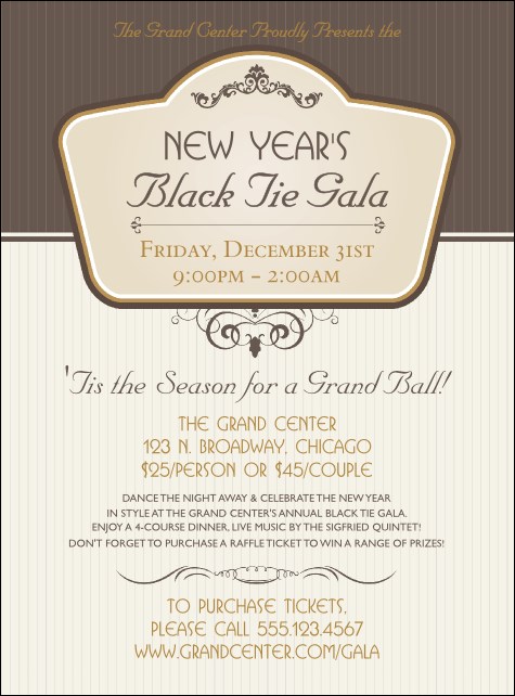 Classic Brown Pinstripe Flyer