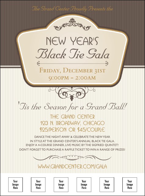 Classic Brown Pinstripe Logo Flyer