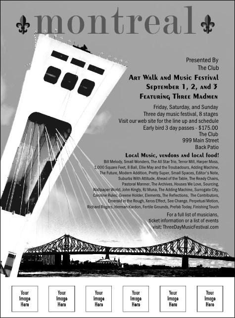 Montreal BW Flyer Product Front