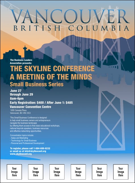 Vancouver BC Flyer with Image Upload Product Front