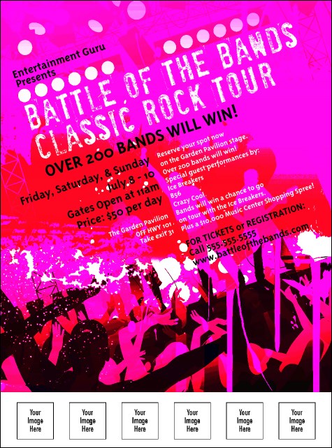 Rock Concert Pink Flyer Product Front