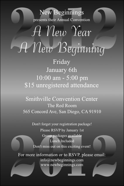 Year Poster (Black) Product Front