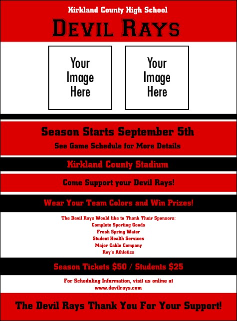 Sports Flyer 002 in Red and Black Product Front