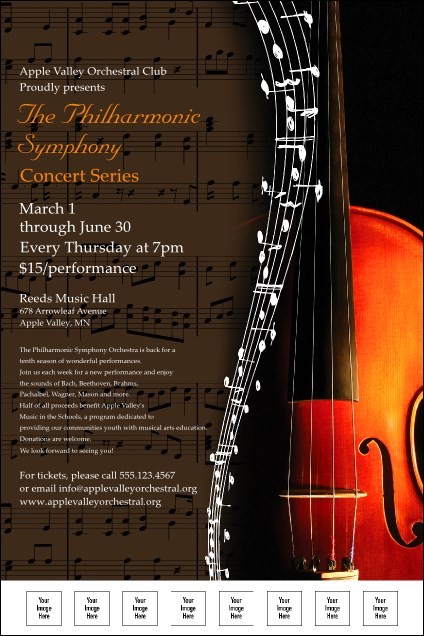 Symphony Poster with Image Upload Product Front