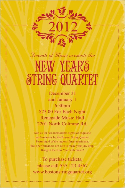 2012 Gold Semi-Formal Poster Product Front