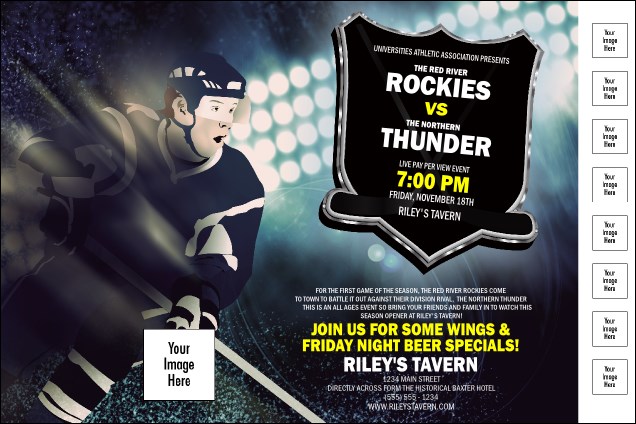 Hockey Badge Blue Logo Poster Product Front