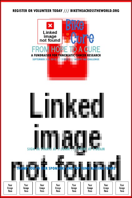 Bike for a Cause Logo Poster Product Front