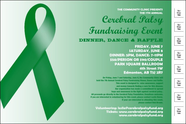 Green Ribbon Logo Poster Product Front