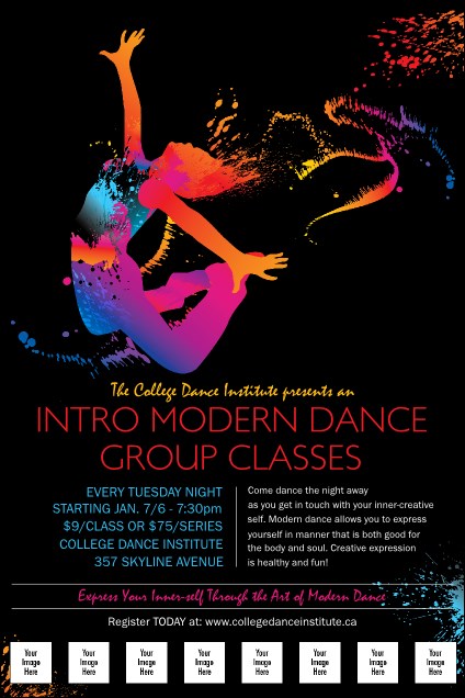 Modern Dance Black Logo Poster