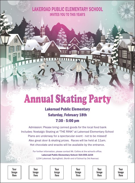 Skating Party Logo Flyer Product Front