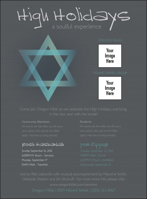 High Holidays Flyer 2 Product Front