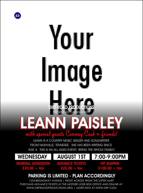 Your Photo Concert Black and Red Flyer