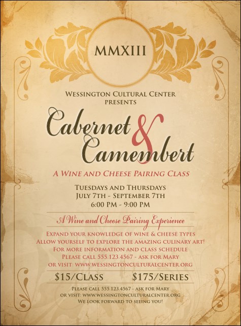 Year Parchment Paper Flyer Product Front