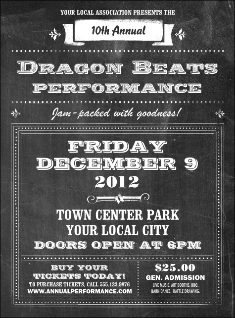 Retro Chalkboard Flyer Product Front