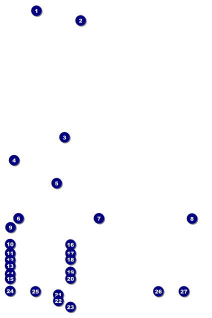 Football Blue Poster Front Field Markers