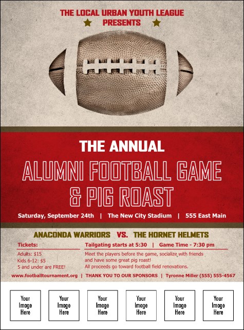 Football Red Logo Flyer