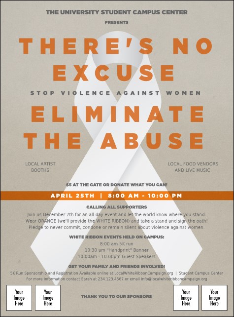 White Ribbon Flyer Product Front