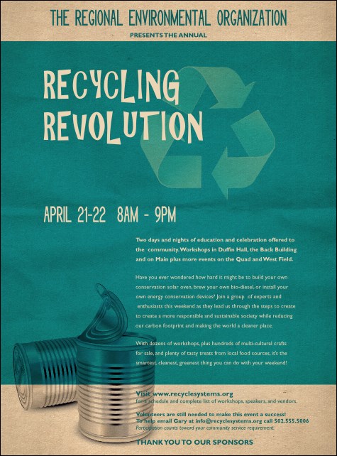 Recycling Symbol Flyer Product Front