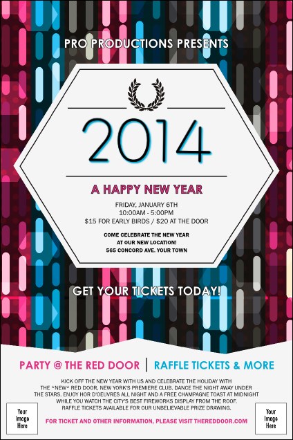 Year Neon Lights Poster Product Front