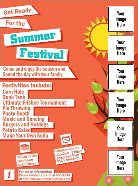 Summer Cut Paper Logo Flyer Product Front