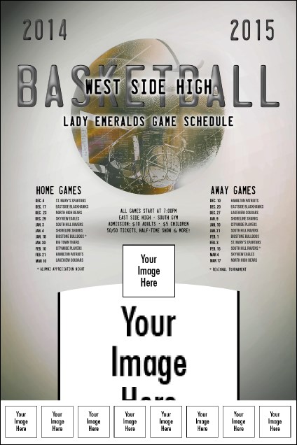 Basketball Schedule Logo Poster Product Front
