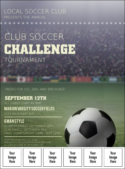 Soccer Stadium Logo Flyer Product Front
