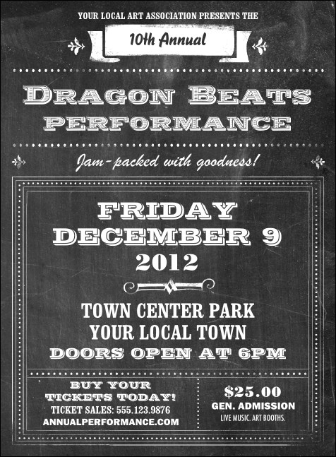 Retro Chalkboard Invitation