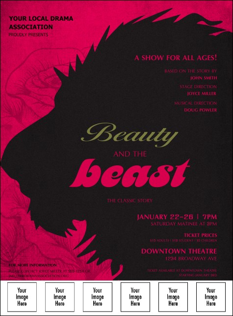 Beauty and the Beast Logo Flyer