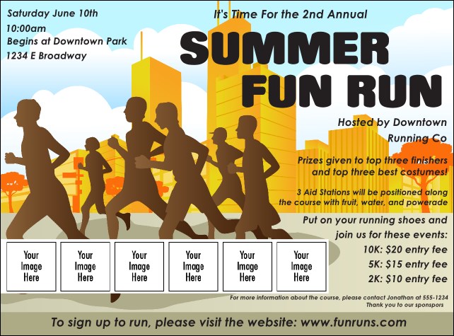 Fun Run Logo Flyer Product Front