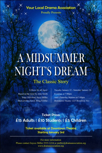 Midsummer Night's Dream Poster Product Front