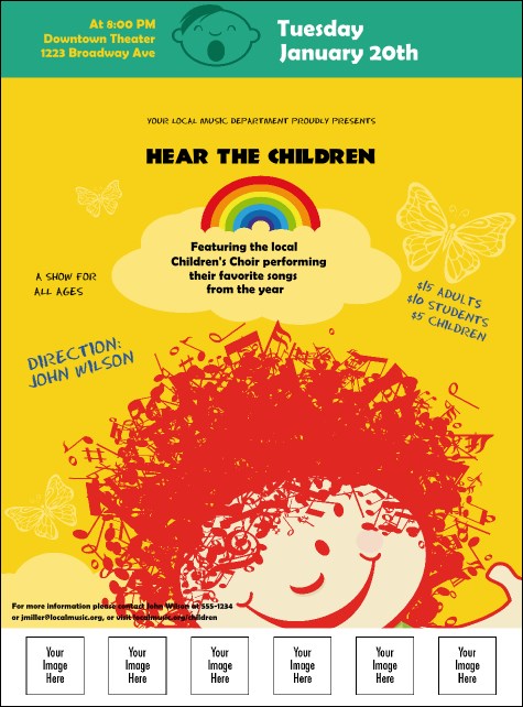 Children's Music Logo Flyer Product Front